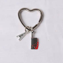 A-Z 26 Initial Letters Knife Meat Cleaver Keychain Custom Keyring Gothic Jewelry, Grunge Keyring, Horror Jewelry Keychain Gifts 2024 - buy cheap