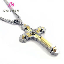 Religious Jesus Cross Necklace for Men 2020 New Fashion Gold Color Cross Pendent with Chain Necklace Jewelry Gifts for Men 2024 - buy cheap