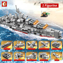 Sembo kit de blocos de construção de barcos, 240 peças, blocos de brinquedo para crianças, blocos de ginástica militar, mini figuras, brinquedo de menino 10 em 1 2024 - compre barato