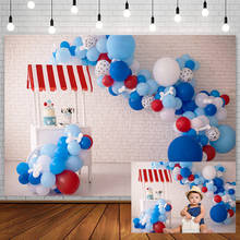Avezano день рождения торт разбивать фоны Baby Shower Синий воздушный шар щенок лапа мальчик фон фотостудия фото фотография Декор 2024 - купить недорого