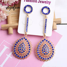 Veyofun ZA Hollow out Rhinestone Vintage Drop Earrings Long Dangle Earrings for Women Fashion Jewelry 2024 - buy cheap