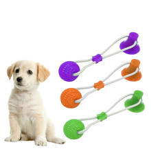 Newly Multifunction Pet Dog Toys Molar Bite Puppy Toy Chew Resistant Suction Cup Style Dog Ball Toy Pet Products 2024 - buy cheap