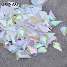 JUNAO-pegatinas de diamantes de imitación en forma de lágrima, 5x8mm, 8x13mm, cristales acrílicos, piedra no Hotfix, decoración Strass 2024 - compra barato