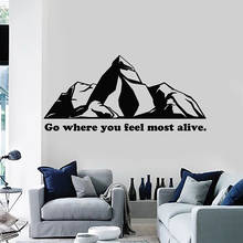 Mountains Wall Decal Majestic Nature Wildlife Motivational Quote Door Window Vinyl Stickers Living Room Office Home Decor Q730 2024 - buy cheap