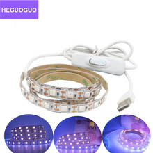 UV LED Strip Light 5V USB SMD 5050 60leds/m 0.5M 1M 1.5M 2M IP30 Ribbon Purple Flexible Ultraviolet Tape for DJ Fluorescence 2024 - buy cheap