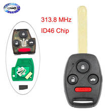 4 Buttons Remote Key Fob 3+1 Buttons 313.8Mhz With ID46 Chip for Honda Accord Fit Civic 2003-2007 2024 - buy cheap