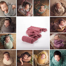 Faixa elástica para foto de bebê, adereços para fotografia de bebê recém-nascido verão, cobertor de balanço, envoltório de segurança kf147 2024 - compre barato