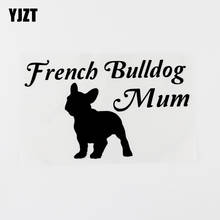 YJZT-pegatina de Bulldog Francés para coche, vinilo negro/plateado, 16,3 CM × 9,8 CM, 8C-0732 2024 - compra barato