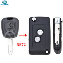 Modified 2 Buttons Flip Remote Key Shell case for Peugeot 206 with uncut NE72 blade 2024 - buy cheap