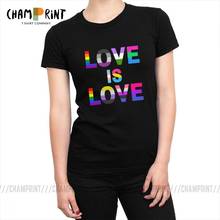 Love Is Love Women T Shirt LGBT Pride Bisexual Lesbian Gay Harajuku Tees Top Fashion Cotton T-shirts for Female Korean Clothing 2024 - buy cheap