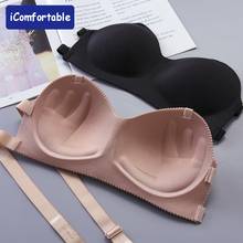 2020 nova chegada strapless peito wrap sexy reunidos selvagem volta anti-reflexo invisível senhoras tubo sutiã sem fio para mulher 2024 - compre barato