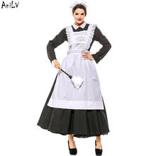 AniLV Medieval Noble Manor Castle Housekeeper Dress Uniform Costume Renaissance European Maid Stage Cosplay SCA LARP Carnival 2024 - buy cheap