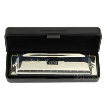 New Swan Harmonica 10 Hole Key of C for Blues Rock Jazz Folk Harmonicas Silver 2024 - buy cheap