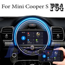 Автомобильный стерео аудио навигация GPS CarPlay для Mini Cooper S F54 One ClubMan NBT с ручкой idriver Amb светильник 360 BirdView Navi 2024 - купить недорого