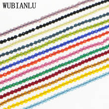 Wubranco lu contas de vidro 2-3mm, coloridas rondas, áustria, facetadas, cristal de vidro para fazer jóias, colar artesanal faça você mesmo, atacado 2024 - compre barato