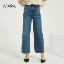 Wixra свободные винтажные женские джинсы с высокой талией и карманами, Свободные повседневные джинсовые брюки бойфренда, весна-осень 2020 2024 - купить недорого