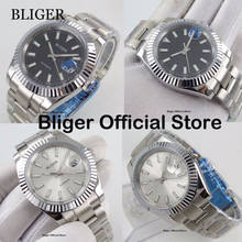 Fashion Luxury Sapphire Glass Men's Watch BLIGER 40mm Auto Date Automatic Movement Polished Case Brushed Band 2024 - buy cheap