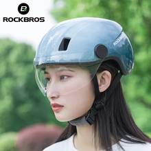 ROCKBROS-casco de bicicleta eléctrica ultraligero para hombre y mujer, protección de seguridad para ciclismo de montaña y carretera, con gafas 2024 - compra barato