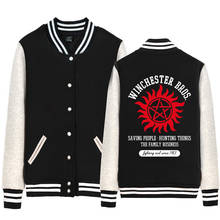 Man Jacket Boy Coat Single Breasted Baseball Fleece Autumn Winter Winchester Bros. Supernatural Saving People Hunting ZIIART 2024 - buy cheap