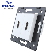 WELAIK-enchufe de pared estándar europeo, piezas de bricolaje, HDMI 2,0, piezas sin Panel de vidrio, 45x45mm, A82HDW 2024 - compra barato