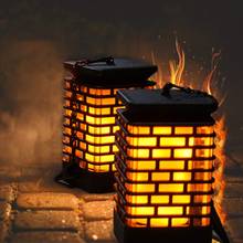 Farol Solar luces Dancing Flame impermeable colgante para exteriores linterna LED luces nocturnas paisaje para jardín Patio camino 2024 - compra barato