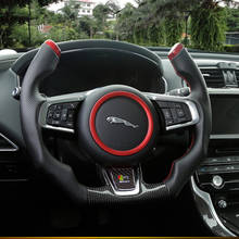 Volante do carro decoração anel interior adesivo capa para jaguar F-PACE xe xfl xel modificação estilo do carro acessórios 2024 - compre barato