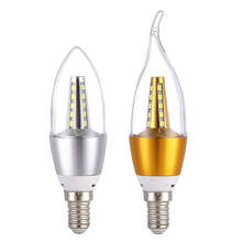 1PCS 7W 9W Led Candle Bulb E14 Base Led Light 110V 220V 2835 SMD LED Lamp Light Warm/Cool White Chandelier Bulb Light Oval Tail 2024 - buy cheap