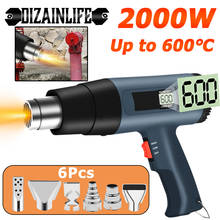 2000W 220V LCD Display Electric Hot Air Gun Industrial Thermoregulator Soldering Heat Guns With 6Pcs Nozzle Thermal Power Tool 2024 - buy cheap