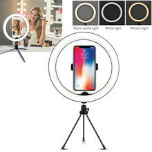 Video Light 10inch Photography LED Selfie Ring Light Dimmable USB Ring Lamp With Tripod Stand For Makeup Youtube Tik Tok 2024 - buy cheap