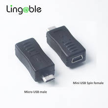 USB 2,0 адаптер, Micro USB штекер в Мини 5pin гнездо адаптер зарядное устройство адаптер конвертер 2024 - купить недорого