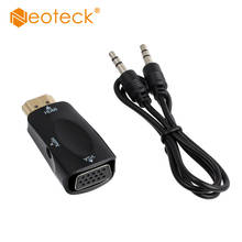 Neoteck HDMI-Compatible to VGA with Audio Adapter for PC Laptop to VGA Monitor Converter Adapter HDMI-Compatible TO VGA 2024 - buy cheap