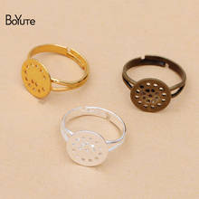 BoYuTe de (200 unids/lote) latón Metal 12MM Base de anillo ajustable ajustes de anillo hecho a mano Diy accesorios de joyería 2024 - compra barato