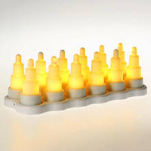 Lote de 10 Luces LED de carga inalámbrica para Decoración de mesa, sin llama, recargable, para boda, Navidad, Bar, fiesta en casa, color amarillo 2024 - compra barato