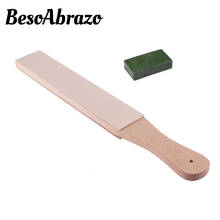 Wooden Handle Leather Strop for Sharpening Knife Razor Grinding Paste Sharpen Planer Knives Sharpener Polishing Wax Belt Scraper 2024 - buy cheap