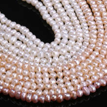 Natural Freshwater Cultured Pearls Beads Round 100% Natural Pearls for Jewelry Making Necklace Bracelet 13 Inches Size 3-4mm 2024 - buy cheap