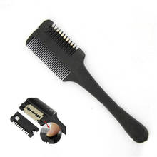 Black Professional Haircut Blade Hair Razor Comb With Blade For Cutting Thinning Barber Hairdressing Tool Hair Comb Hair Trimmer 2024 - buy cheap