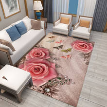 Bedroom Living Room Hallway Floor Mat 3D Rose Flower Pattern printing Kitchen Carpet home Non-Slip large non-slip area Rug decor 2024 - buy cheap