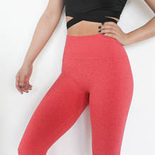 Calça legging elástica de cintura alta esportiva feminina, energia, sem costura, yoga, corrida, esporte, fitness, calça 2024 - compre barato