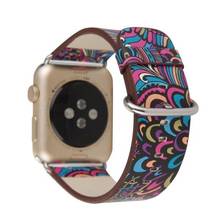 Кожаная Петля в китайском стиле для Apple Watch Band 40 мм 44 мм, ремешок для браслета iWatch Series 5 4 3 2 1 38 мм 42 мм 2024 - купить недорого