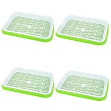 SHGO HOT-4Pc/Set Plant Flower Germination Tray Box Double-Layer Seed Sprouter Nursery Tray Hydroponics Basket (Green#) 2024 - buy cheap