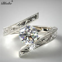 Blaike белое позолоченное кольцо инкрустация циркон женские свадебные кольца для помолвки/обязательства для женщин вечерние ювелирные изделия юбилейные подарки 2024 - купить недорого