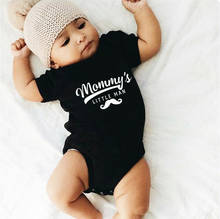 Baby Boy Romper Mommy's Little Men Print Baby Boy Clothes Black Cotton Short Sleeve Neborn Infant  Jumpsuit Outfits 2024 - buy cheap