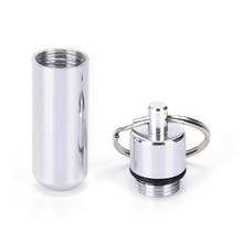 2PCS Silver Waterproof Aluminum Medicine Pill Box Case Keychain Tablet Pillbox Container Stash Holder Drug Organizer 2024 - buy cheap