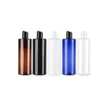 (14pcs/lot) 500ML black round plastic empty cosmetic packaging travel bottles 500cc with disc top cap Shower gel bottles 2024 - buy cheap
