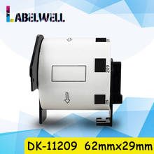 Labelwell-1 rolo de papel térmico dk11209 drive dk, 11209, 29mm * 62mm * 800 peças, compatível com brother, ql, impressora de rótulo 2024 - compre barato
