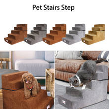 Flannel Dog Stairs Pet 5 Steps Stairs for Small Dog Cat House Pet Ramp Ladder Anti-slip Removable Dogs Bed Stairs Pet Supplies 2024 - buy cheap