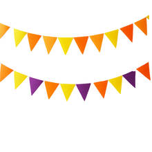 8M 18Flags Orange Yellow Purple Banners Garland Sunny Bunting Flags Pennant Non Woven Fabric Birthday Party Beautiful Decoration 2024 - buy cheap