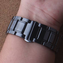 Высококачественный керамический черный ремешок для часов для samsung Galaxy Watch 46 мм gear S3 сменный ремешок для наручных браслетов Новинка 2024 - купить недорого