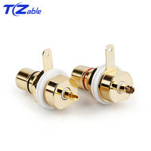 Conector hembra RCA chapado en oro, anillo para Audio, tuerca, copa de soldadura blanca, auriculares, Cable de Audio y conector de vídeo 2024 - compra barato