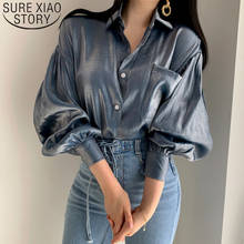 2021 New Autumn Korean Edition Long-sleeved Loose Women Blouse Gradient Reflective Elegant Women Shirt Tops Blusas Mujer 8051 50 2024 - buy cheap